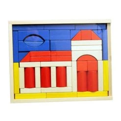 Ebert 205340 Baukasten "Kirche" Bunt 48 Teile Holzbausteine Erzgebirge