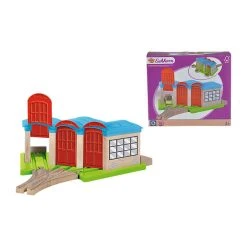 Eichhorn 1521 Lokschuppen 5-tlg. Holz Für Holzeisenbahn