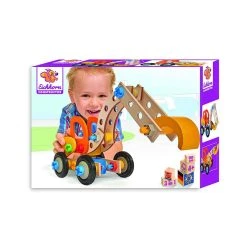 Eichhorn 39087 Constructor "Bagger" 90-tlg. Holzbaukasten Holz