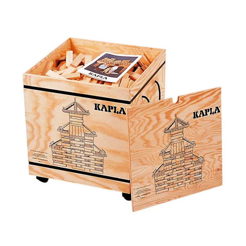 KAPLA-Holzplättchen 1000er Kasten Pinienholz Bausteine 4 KAPLA-Holzplättchen 1000er Kasten Pinienholz Bausteine – Bild 2