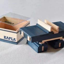 KAPLA-Holzplättchen 40er Box Dunkelblau Pinienholz Bausteine Baukasten -Le Toy Van Geschäft kapla 40er dunkelblau 2