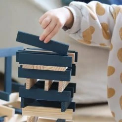 KAPLA-Holzplättchen 40er Box Dunkelblau Pinienholz Bausteine Baukasten -Le Toy Van Geschäft kapla 40er dunkelblau 4
