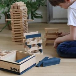 KAPLA-Holzplättchen 40er Box Dunkelblau Pinienholz Bausteine Baukasten -Le Toy Van Geschäft kapla 40er dunkelblau 5