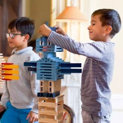 KAPLA-Holzplättchen 40er Box Hellblau Pinienholz Bausteine -Le Toy Van Geschäft kapla 40er hellblau 4