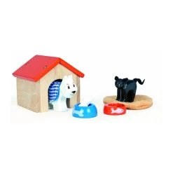 Le Toy Van ME043 "Haustier-Set" Bauernhof 7-tlg. Holz 1:12 Für Puppenhaus