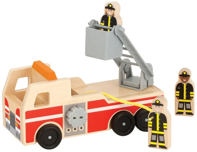 Melissa & Doug 19391 Feuerwehrfahrzeug Holz 4 Melissa & Doug 19391 Feuerwehrfahrzeug Holz – Bild 2