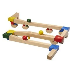 Nic 2181 Cubio Kugelbahn Grundkasten 68 Teile Holz