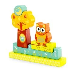 Ulysse 51352 Magnetpuzzle Steckpuzzle "Eule" Steckspiel Holz